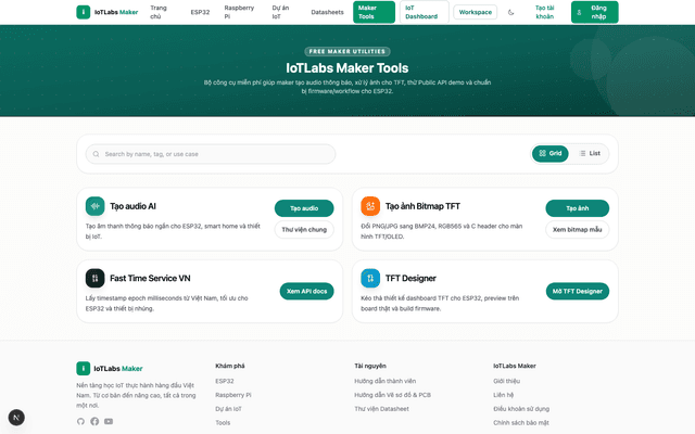 Trang IoTLabs Maker Tools