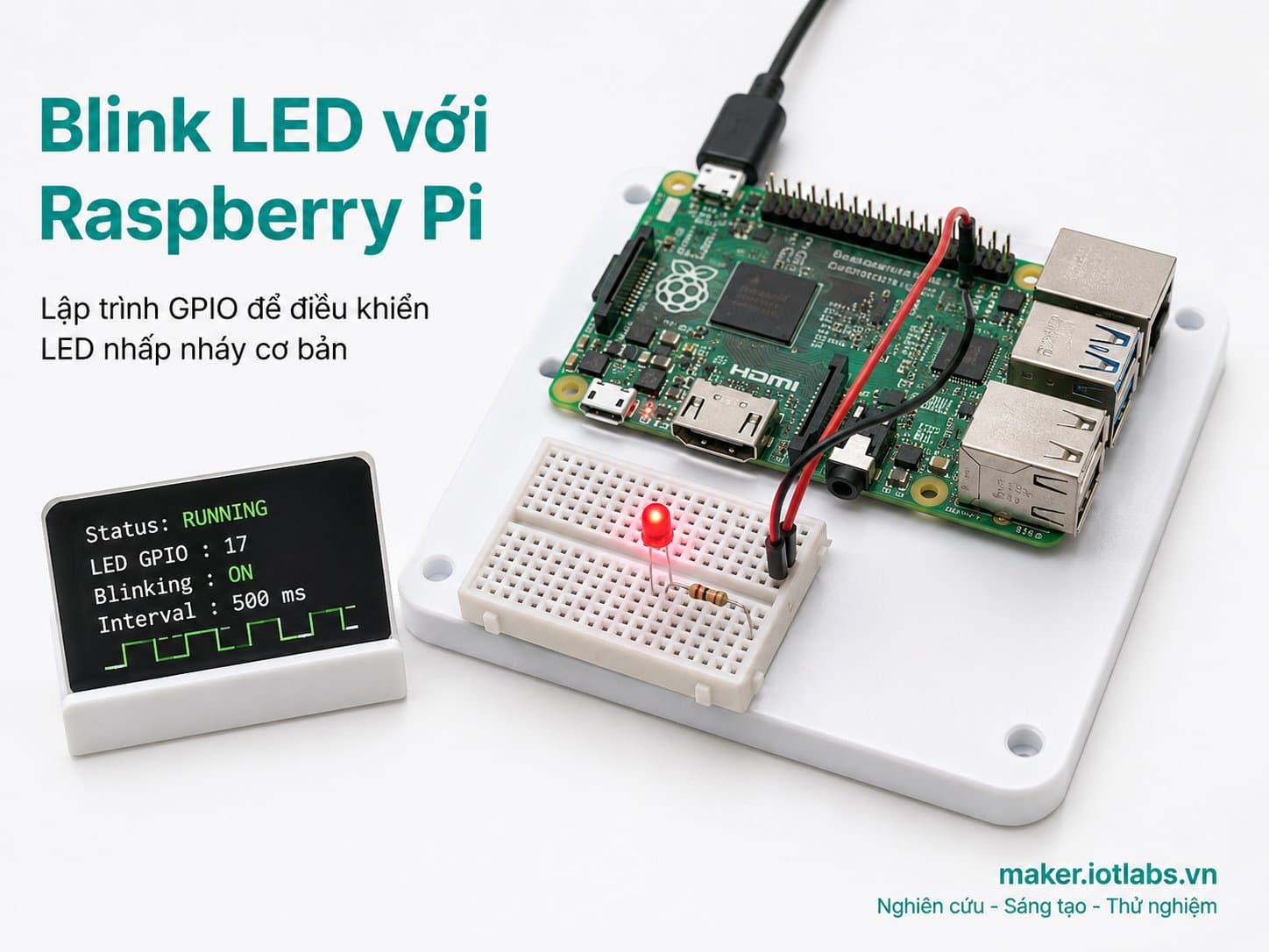 Blink LED với Raspberry Pi
