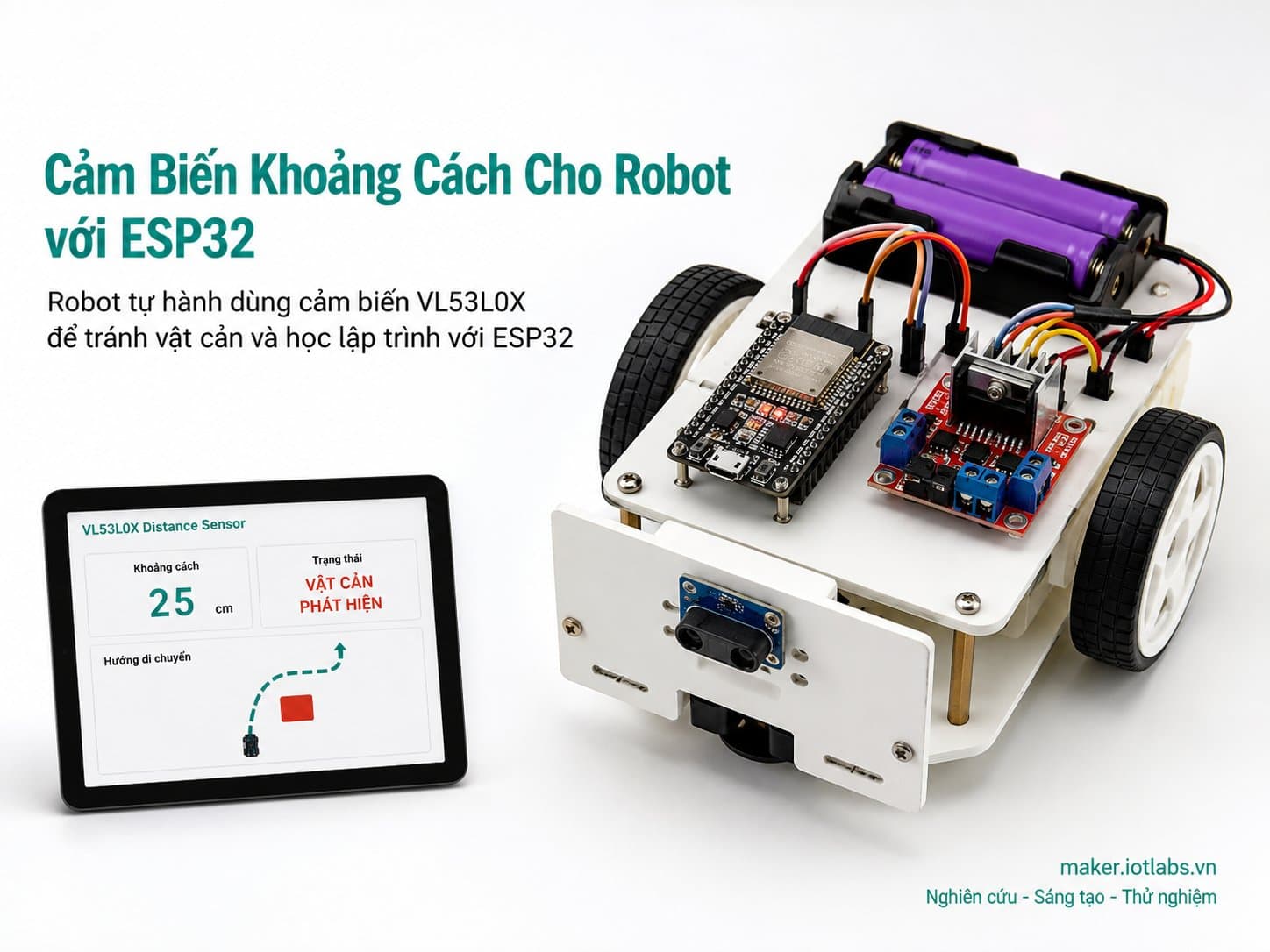 Hệ Thống Cảm Biến Khoảng Cách Cho Robot với ESP32