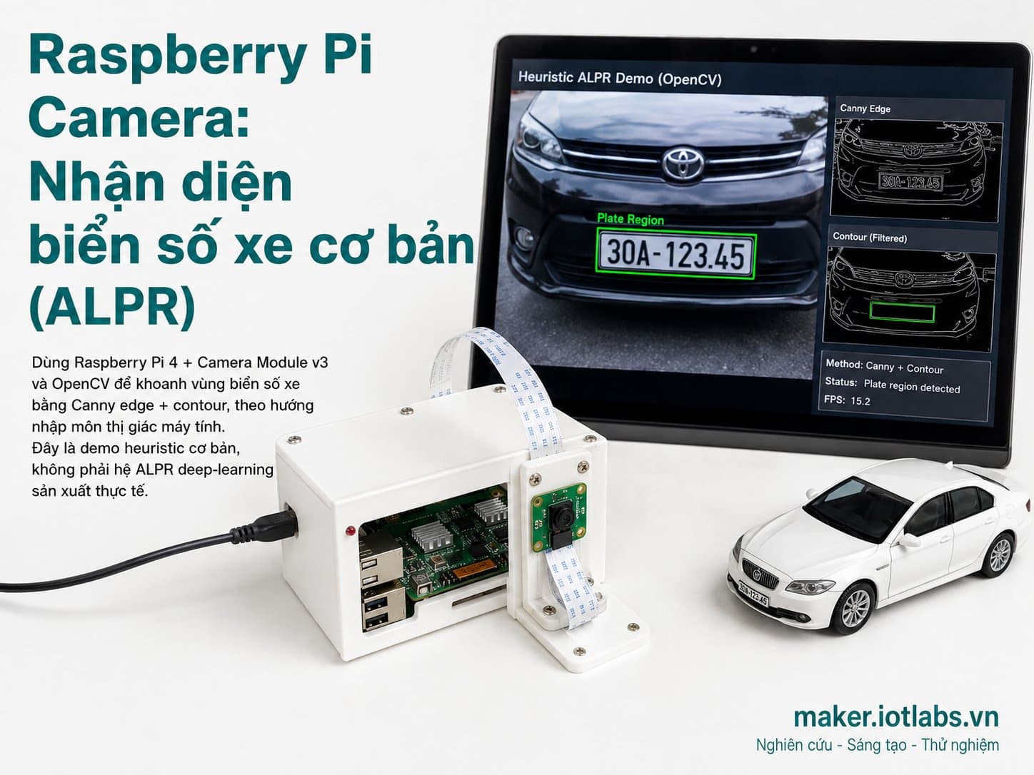 Raspberry Pi Camera: Nhận diện biển số xe cơ bản (ALPR)